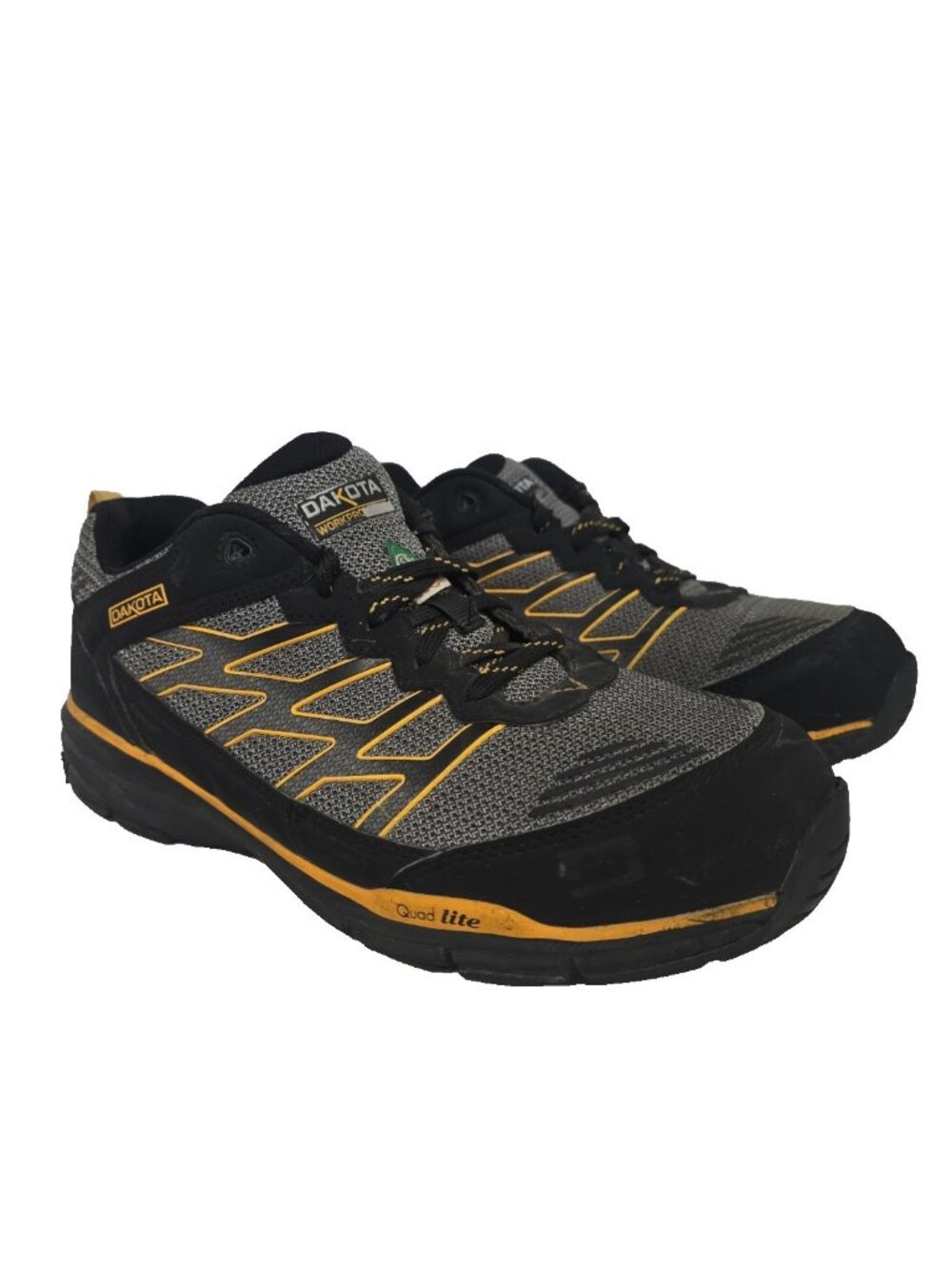 DAKOTA Men's 3604 Quad Lite Aluminum Toe Steel Plate Work Safety Shoes Grey 8M